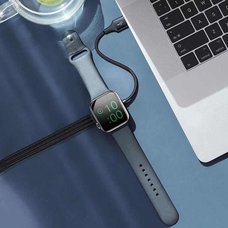 Cáp sạc 3 đầu tích hợp sạc không dây cho Apple Watch Baseus Star Ring Series 4 in 1 Wireless Charging Cable - Hàng chính hãng