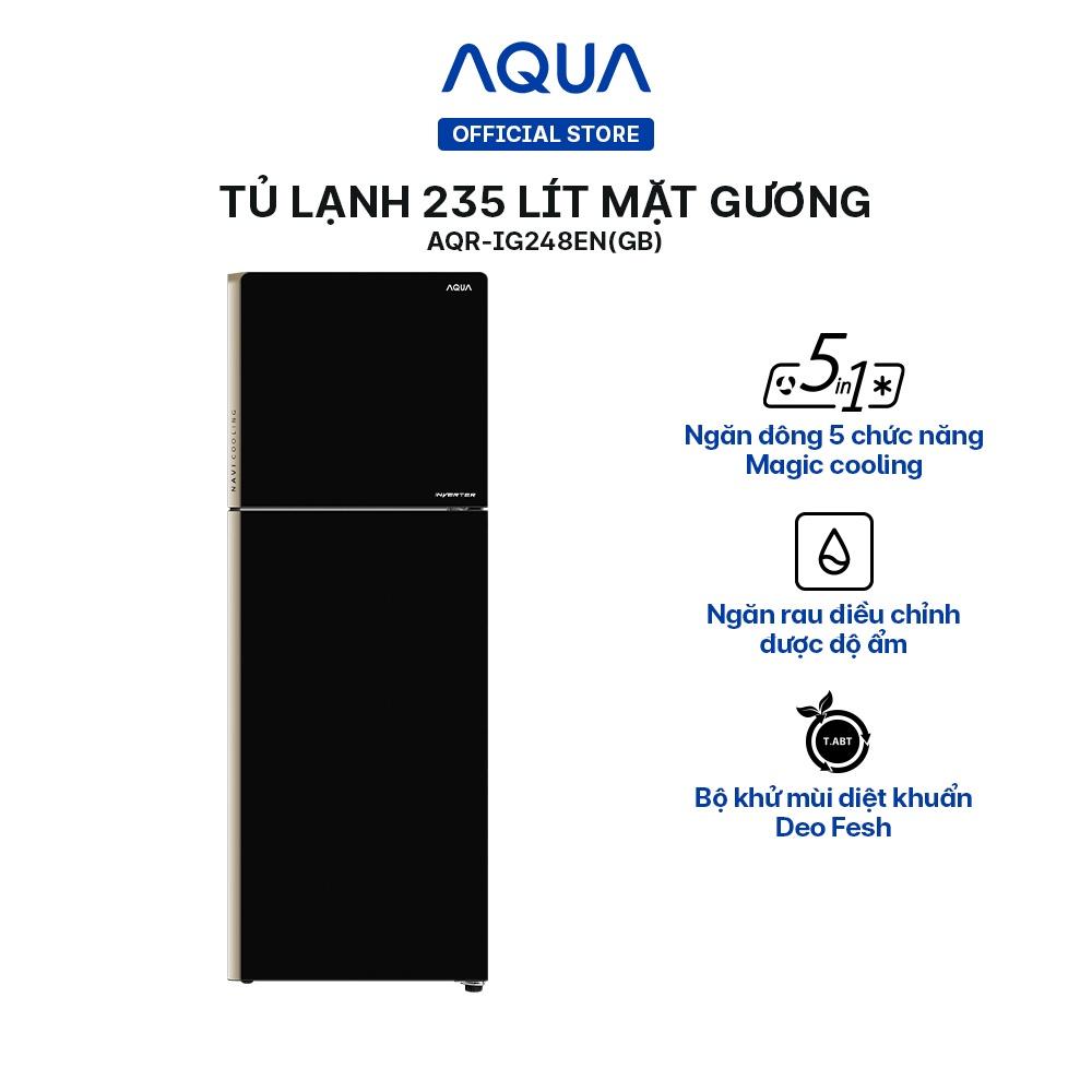 Tủ lạnh ngăn đông trên Aqua 235 Lít AQR-IG248EN(GB) - Hàng chính hãng - Giao hàng Toàn Quốc