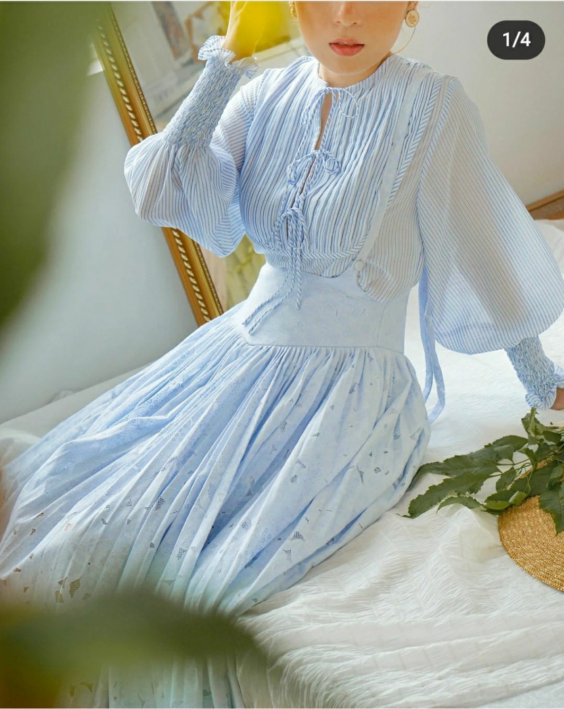 Áo Kiểu BERRY TUXEDO SEE THROUGH SHIRT