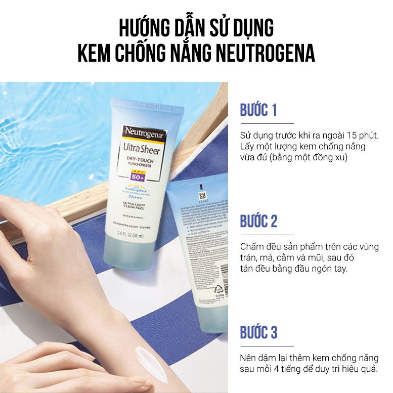 Kem Chống Nắng Mỏng Nhẹ Neutrogena U.S Dry Touch SPF 50 88ml