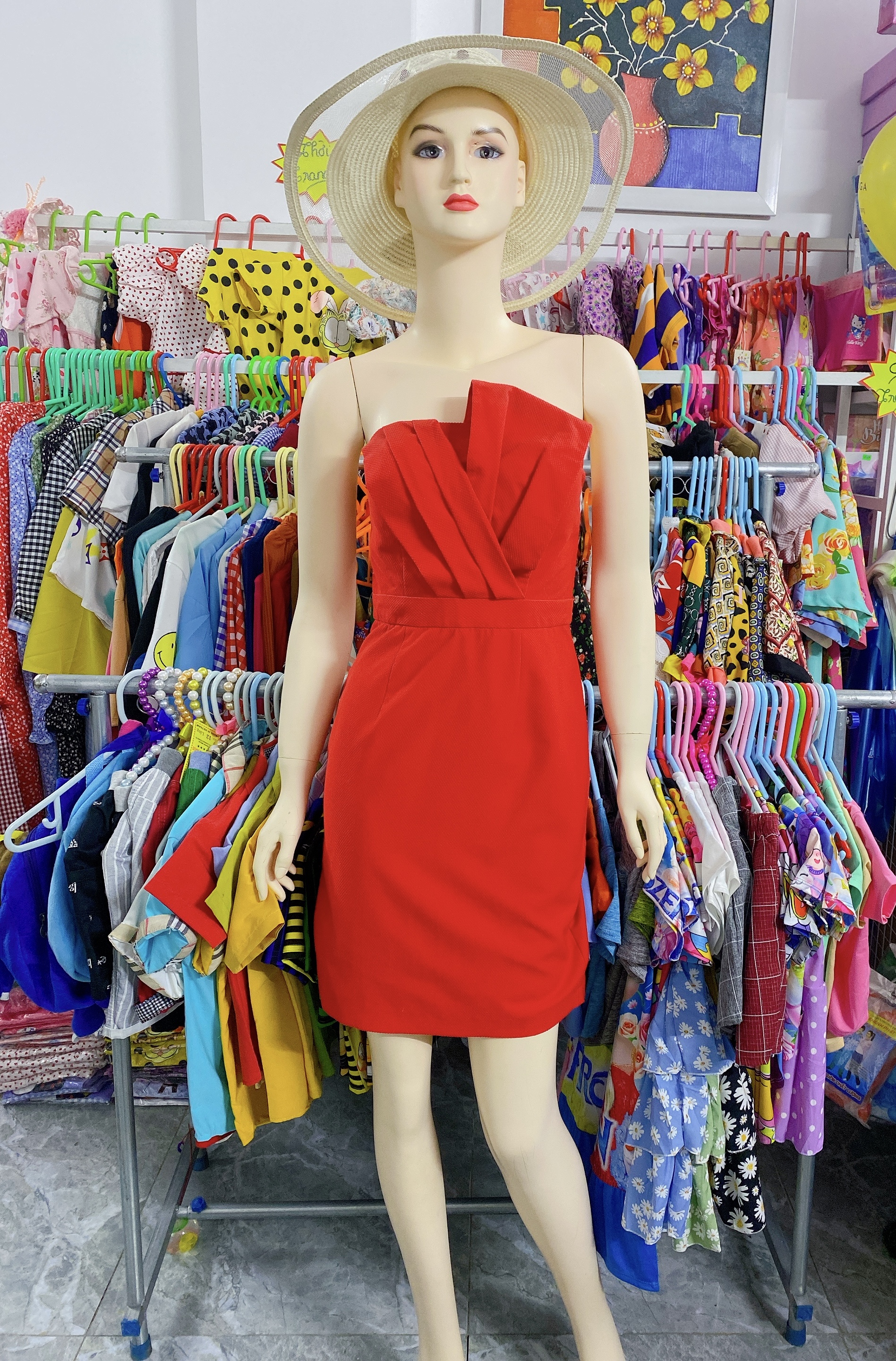 ❤️ Đầm Váy Đỏ Xếp Ly Có Mút Ngực, Ôm Body Tôn Dáng Thiết Kế Dự Tiệc