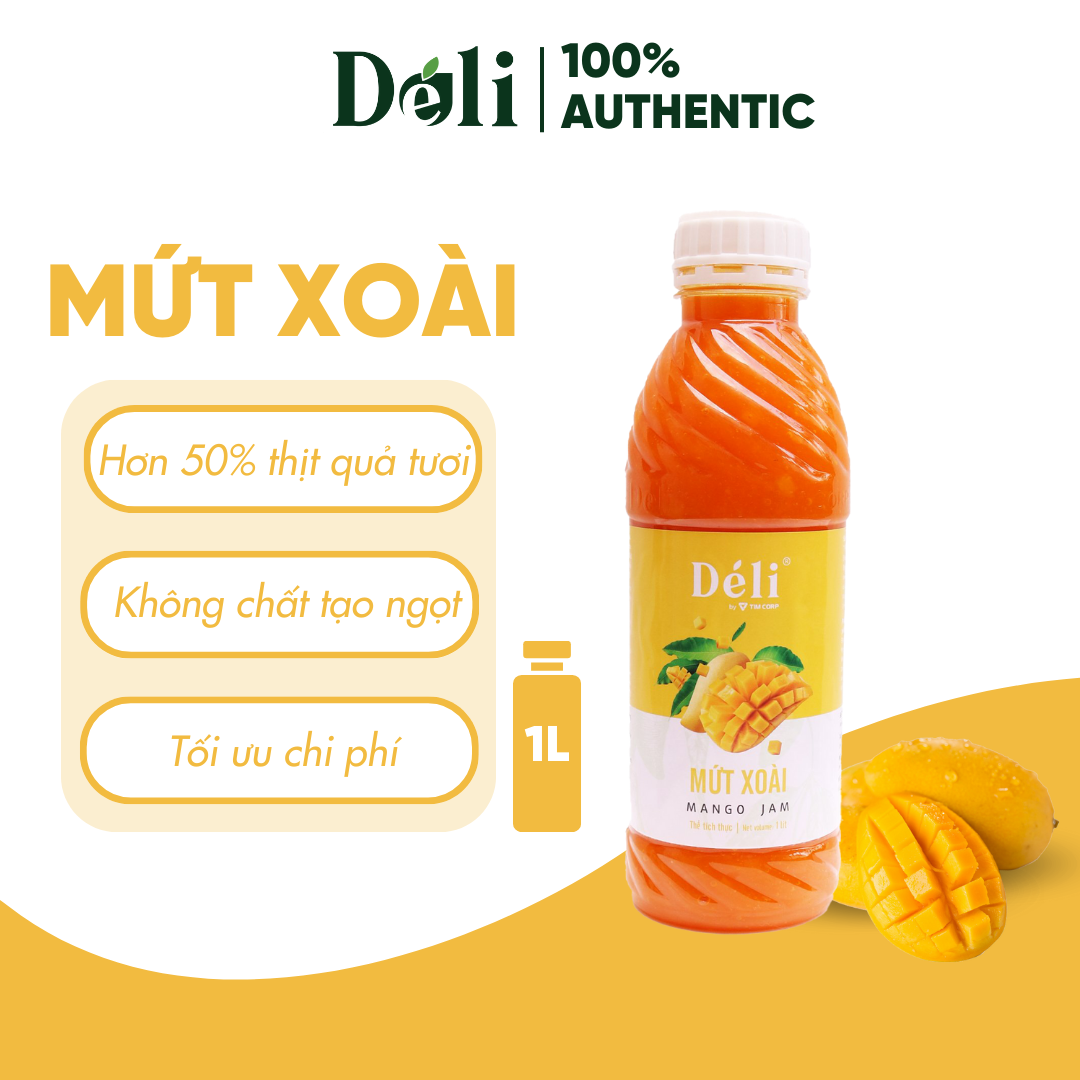 Mứt xoài pha chế Déli - chai 1L