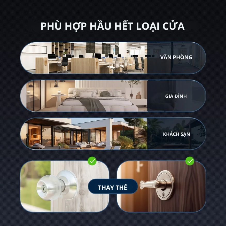 Khóa Cửa Thông Minh Kachi MK43 – Mở Khóa App Tuya + Vân tay + Chìa khóa + Mã số - hàng chính hãng