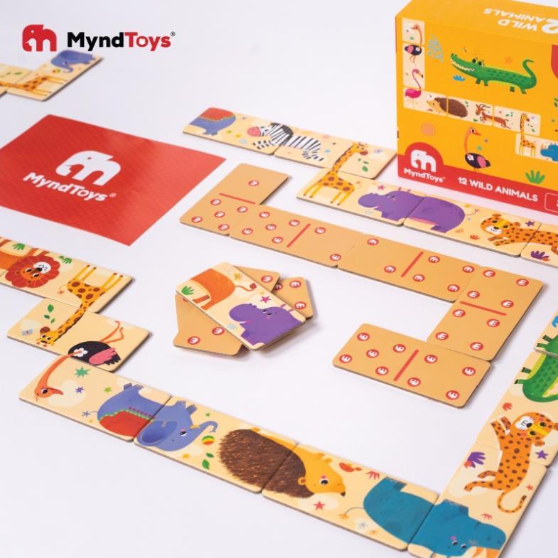 Đồ Chơi Giáo Dục Myndtoys Boardgame Domino - In The Wild Dành Cho Các Bé Trên 3 Tuổi