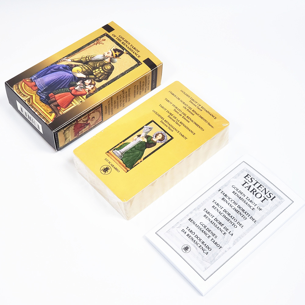 Bộ Bài Golden Tarot Of The Renaissance 7x12 Cm Tặng Đá Thanh Tẩy