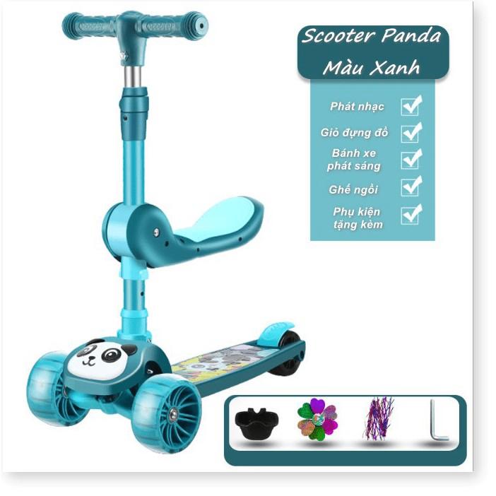 Xe Scooter vận động PANDA 3In1 Chồi Chân, Có Nhạc