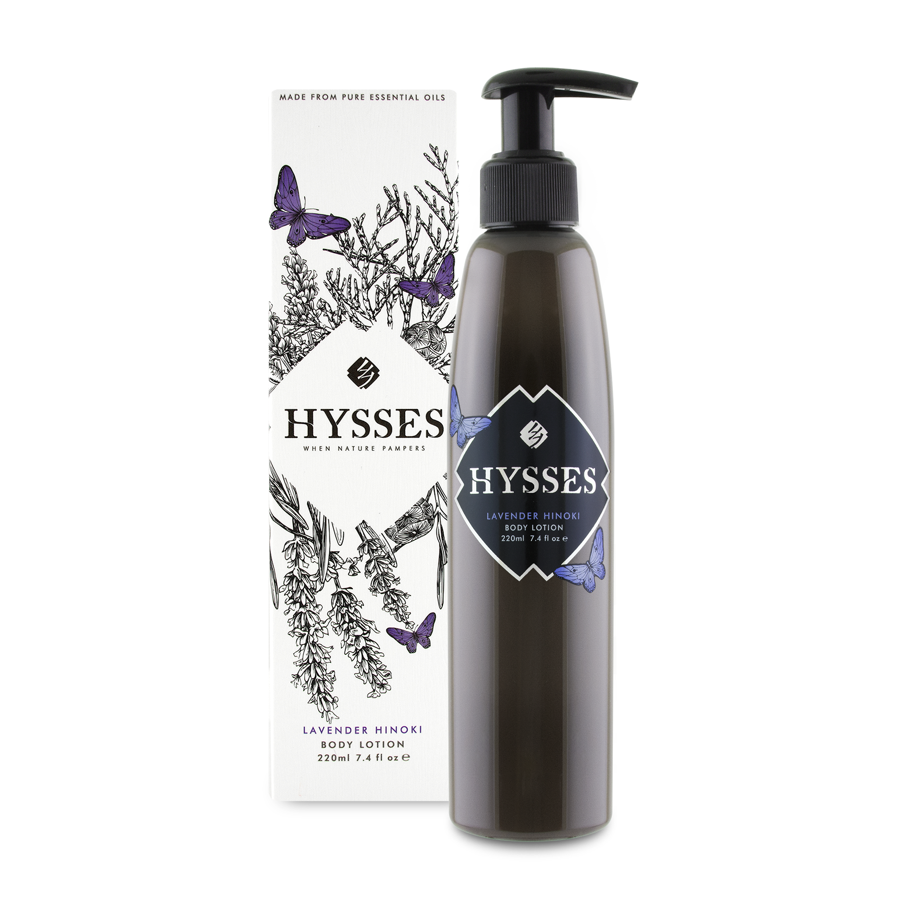 Sữa Dưỡng Thể Cao Cấp Hysses Body Lotion Kháng Khuẩn, Làm Ẩm và Dịu Da, Hồi Phục Hàng Rào Bảo Vệ Da Với Tinh Dầu Oải Hương và Gỗ Hinoki Hữu Cơ Tự Nhiên