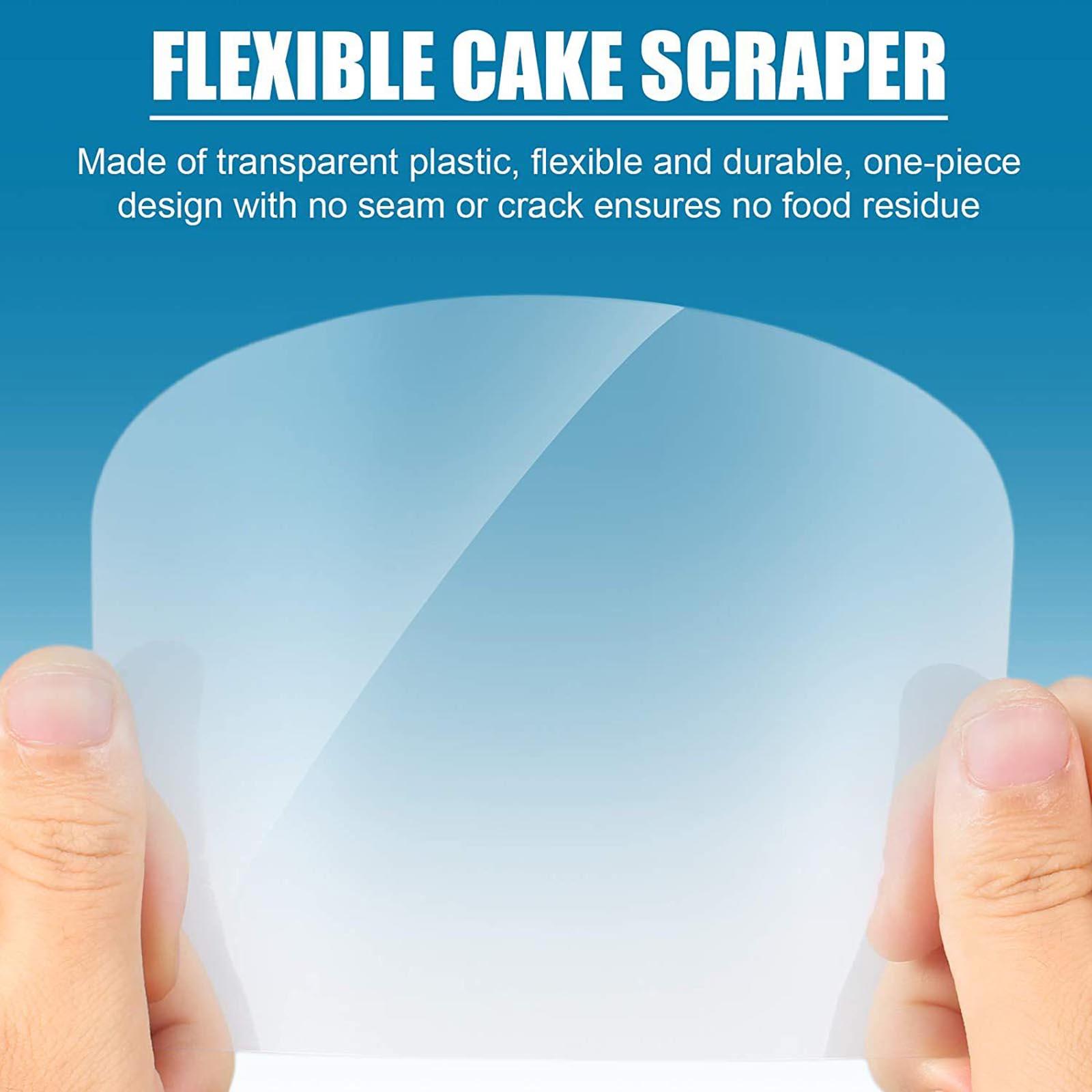 Of 15 Cake Scraper Smoother Smear Transparent Scraper for Household
