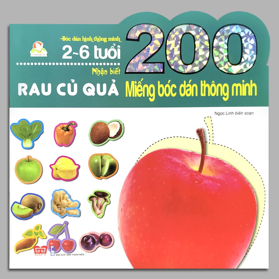 Sách 200 Miếng Bóc Dán - Nhận Biết Rau Củ Quả