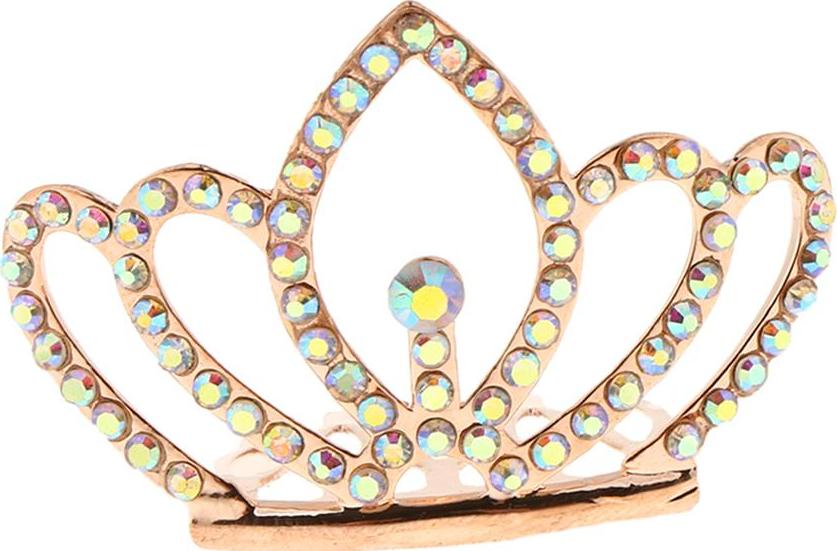 Sparkling Rhinestone Mini Crown Tiara Wedding Flower Girl Jewelry