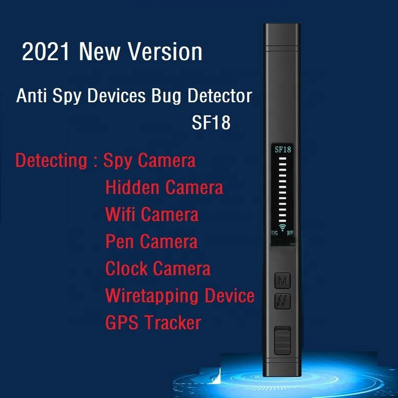 ROGTZ - RF Detector SF18 Máy dò camera mini, máy ghi âm, tín hiệu vô tuyến, tín hiệu di động Dải tận rộng 100MHz - 8GHz  Khu vực dò rộng Độ nhạy cao  Pin trâu 5h Kích thước nhỏ gọn Đèn pin Báo động chế độ rung Văn phòng Khách sạn Nhà nghỉ Hàng Chính Hãng