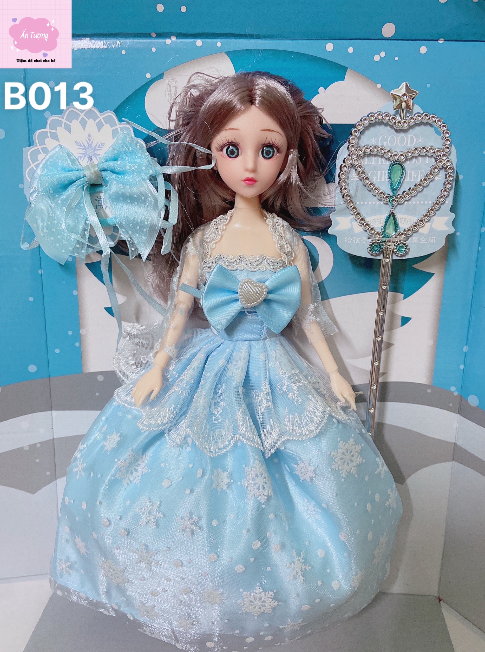 Đồ chơi bé gái - Đồ chơi búp bê- Hộp búp bê Barbie công chúa Elsa- nữ hoàng băng giá