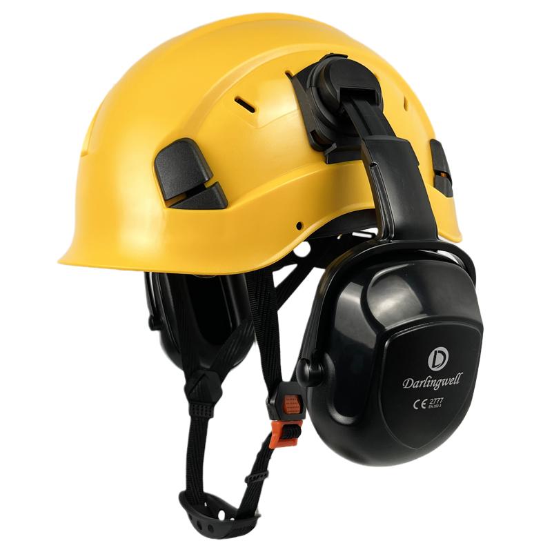 Mũ Bảo Hiểm An Toàn Với Earmuff Lỗ Thông Hơi Có Thể Điều Chỉnh Mũ Làm Việc Cho Kỹ Sư CE EN397 ABS Mũ Cứng ANSI Bảo Vệ Công Nghiệp Cứu Hộ
