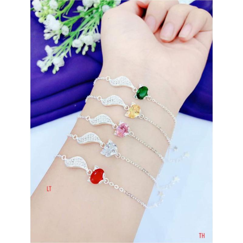 LẮC TAY HỒ LY BẠC ĐUÔI DÀI