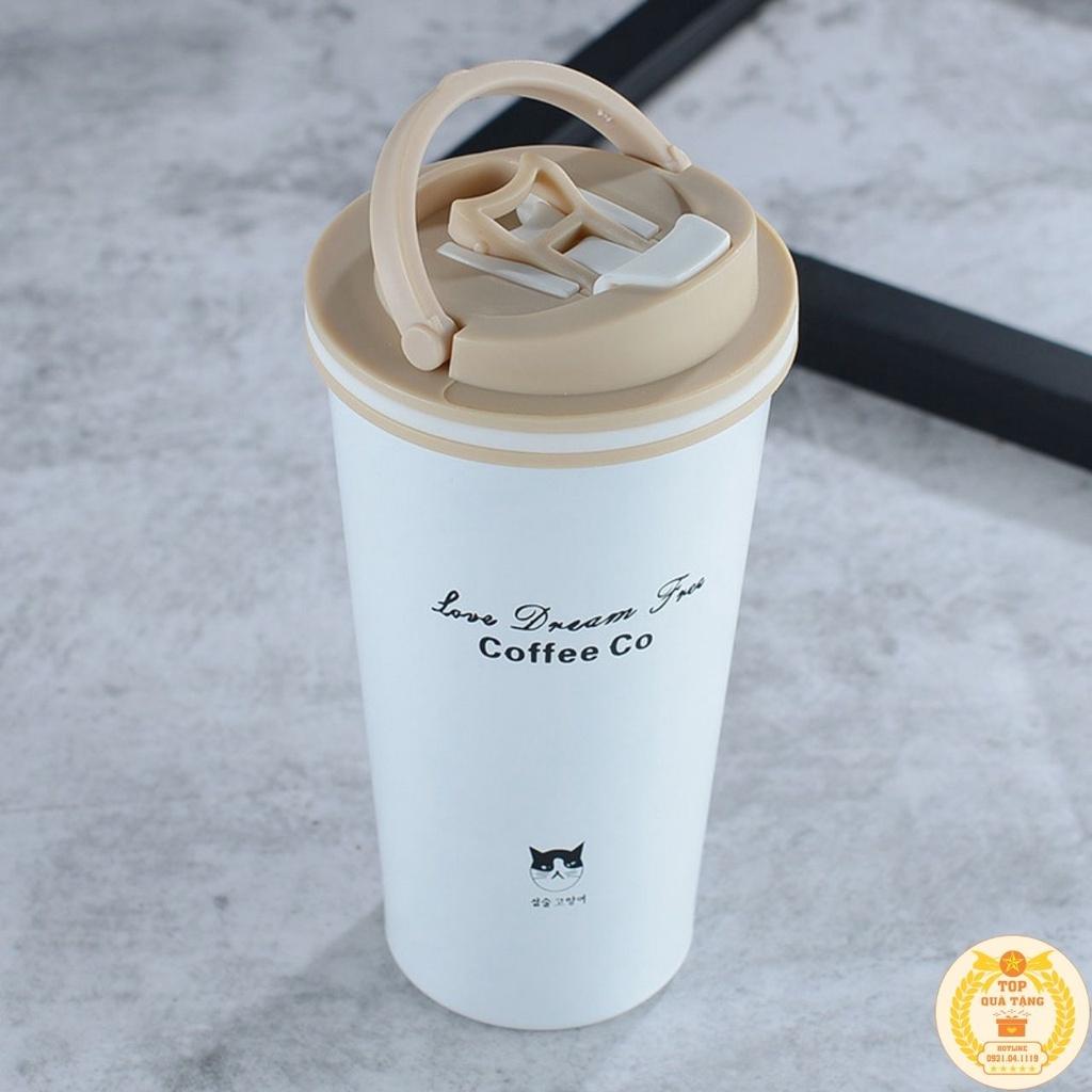 Cốc giữ nhiệt COFFEE CO VACUUM CUP 500ml Ly giữ nhiệt đựng cafe Inox cao cấp SUS 304 nắp có quay, chóng trà