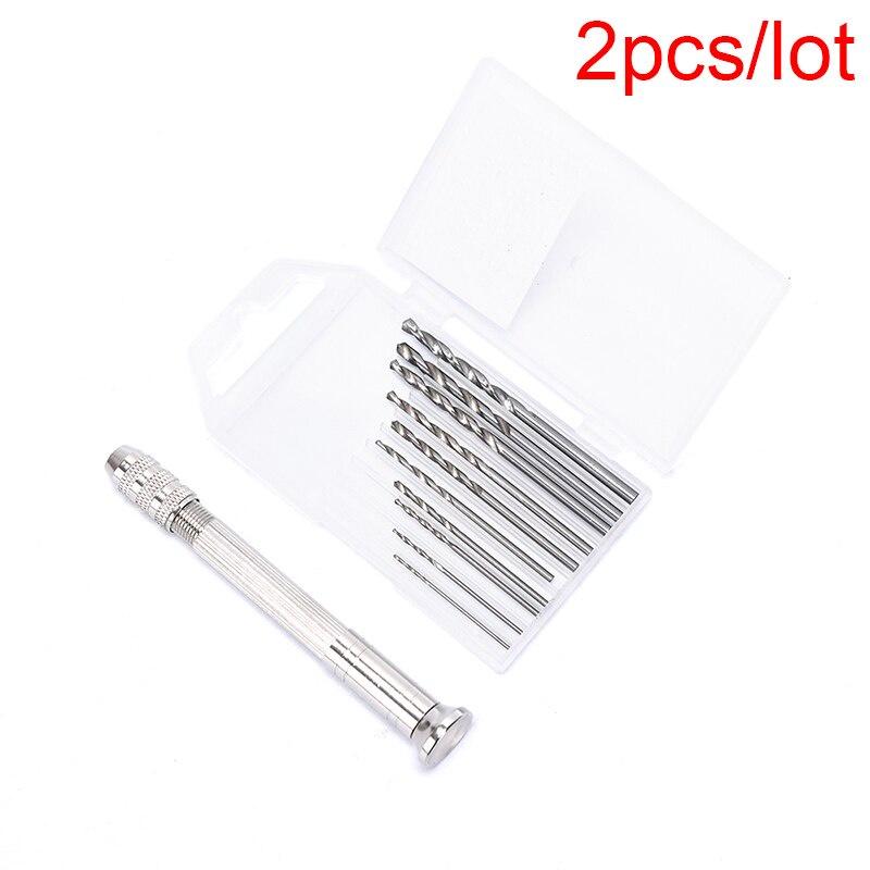 11pcs/set Metal Hand Drill Equipments UV Resin Mold Tools And Handmade Jewelry Tool With 0.8mm-3.0mm Drill Screws
