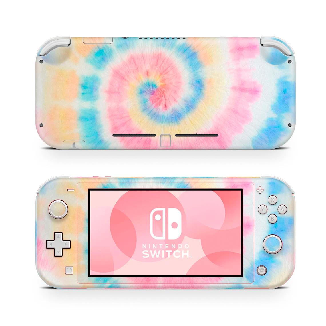 Skin decal dán Nintendo Switch Lite mẫu xoáy màu sắc (dễ dán, đã cắt sẵn)