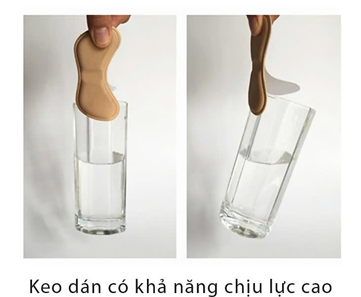 Bộ 2 cặp lót giày 4D bảo vệ gót chân và chống tuột gót giày (loại bầu) 1 CẶP KEM VÀ 1 CẶP ĐEN