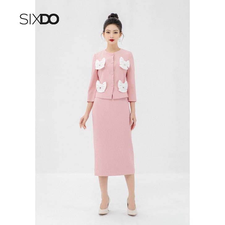 Chân váy hồng công sở thời trang nữ SIXDO