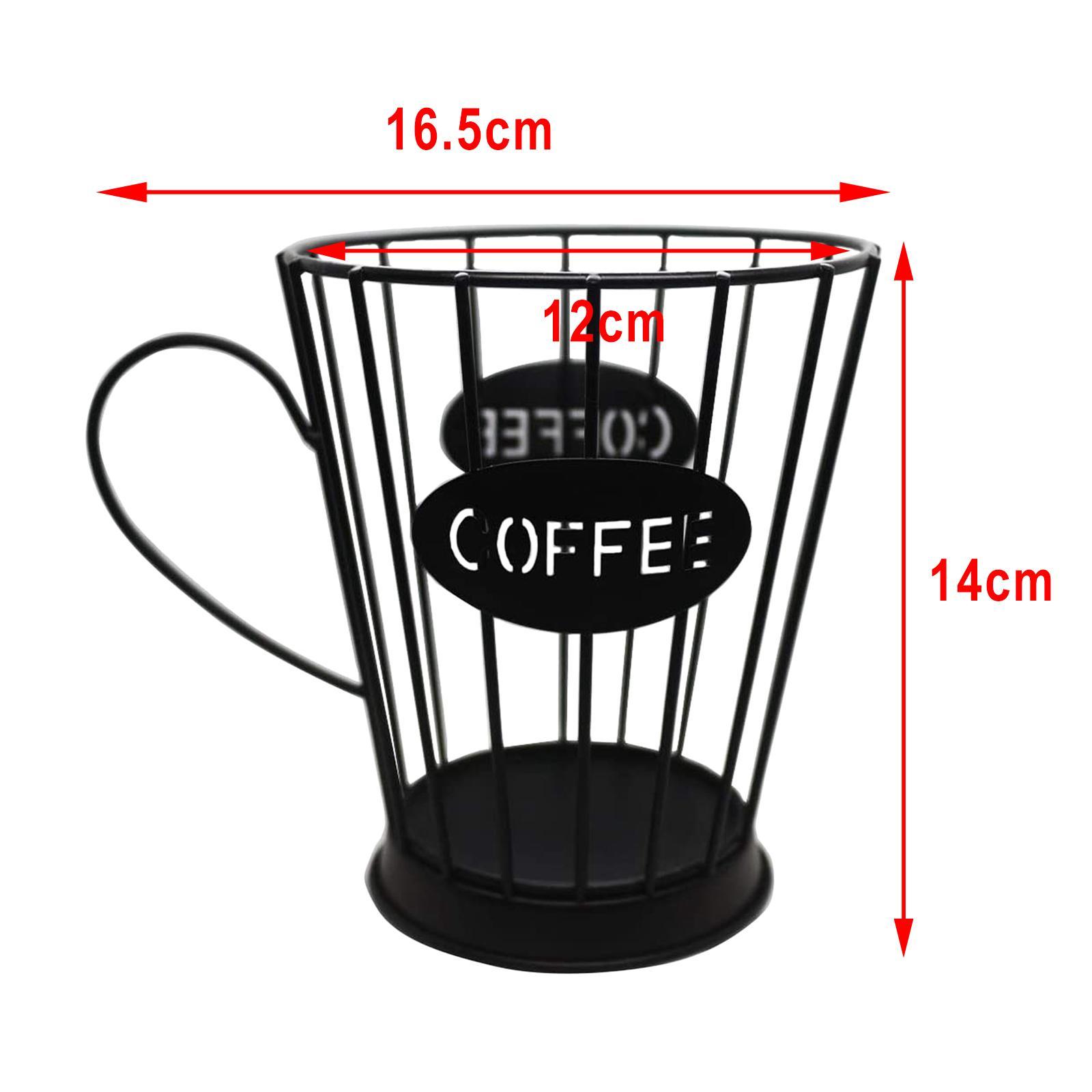 Coffee Capsule Storage Basket Holder Home Kitchen Organizer Black Small