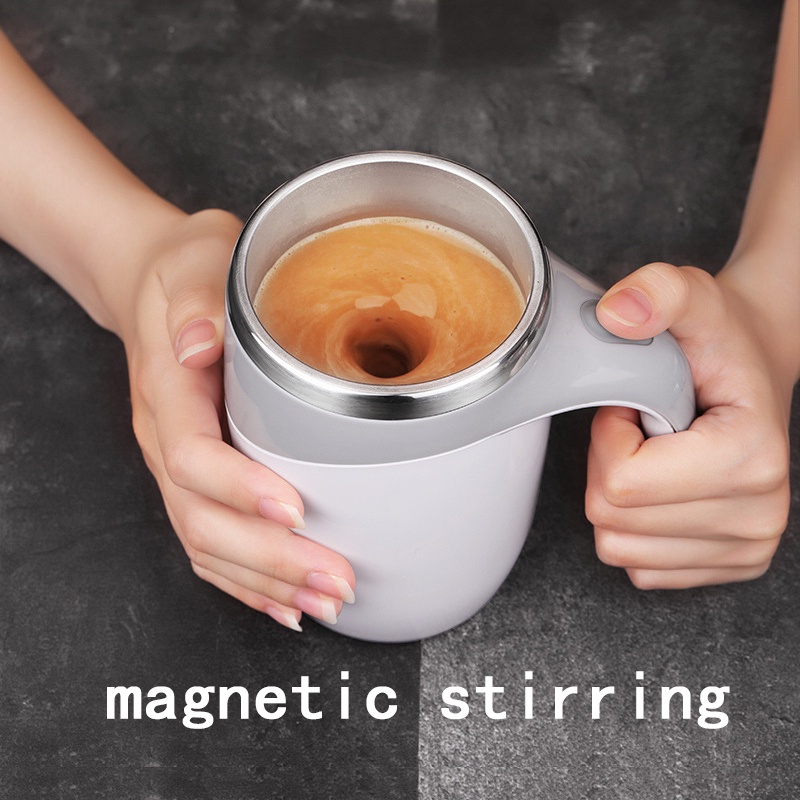 Cốc Khuấy Tự Động Pha Cafe, Sữa, Cốc Khuấy Tự Động 380ml Dùng Pin Lõi Inox 304 Không Rỉ Giữ Nhiệt Tốt - HÀNG CHÍNH HÃNG MINIIN