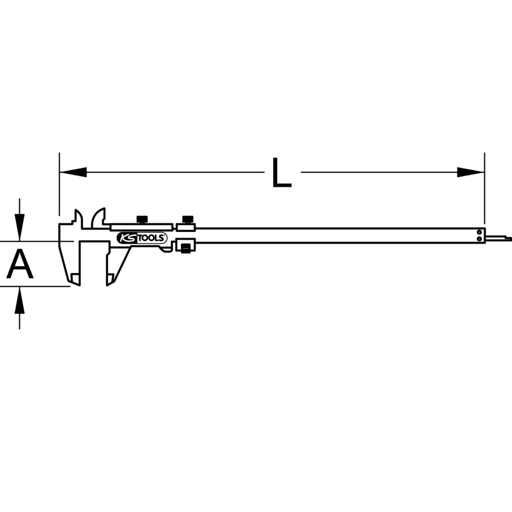 Thước cặp cơ khí KS Tools 300.0515 dải đo 0-300 mm, dài 415 mm