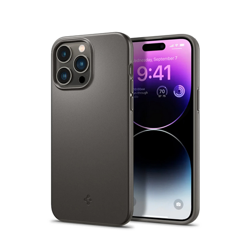Ốp Lưng Dành Cho Iphone 15 Pro Max1414 Plus14 Pro14 Pro Max Spigen Thin Fit - Hàng Chính Hãng - Iphone 14 Pro Max - Gunmetal