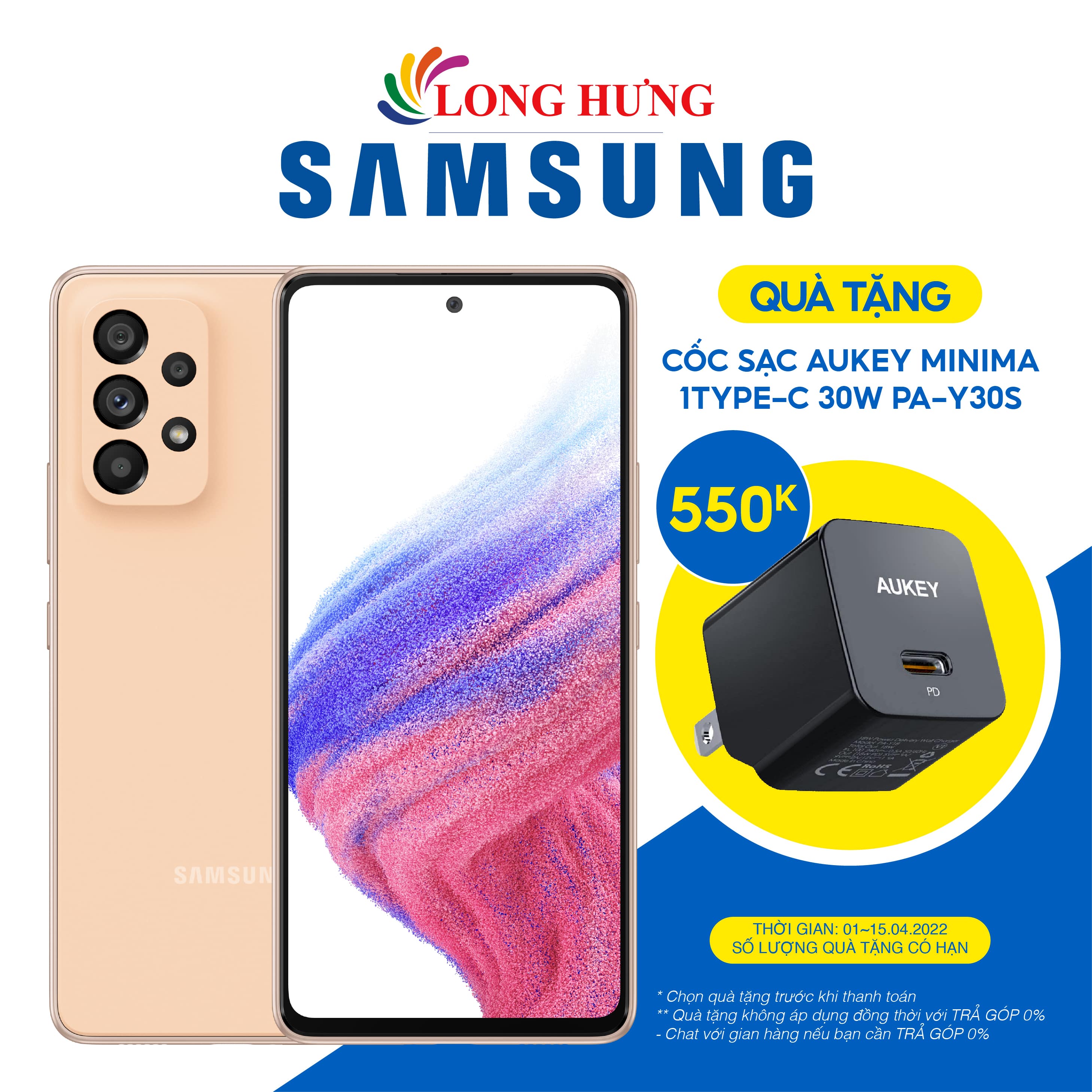 Điện thoại Samsung Galaxy A53 5G (8GB/128GB) - Hàng chính hãng