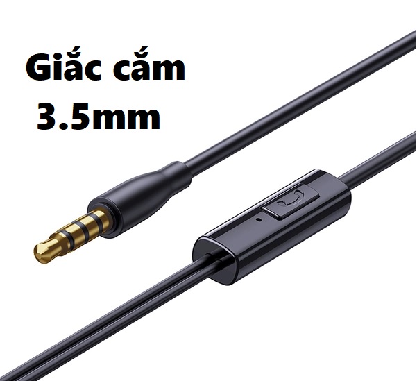 Tai nghe nhét tai hỗ trợ mic đàm thoại Bass mạnh chân cắm 3.5 Baseus HZ11 _ hàng chính hãng