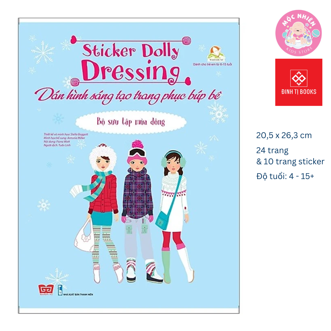 Sách Sticker Bóc Dán Quần Áo Búp Bê Cho Bé Gái - Sticker Dolly Dressing - Đinh Tị