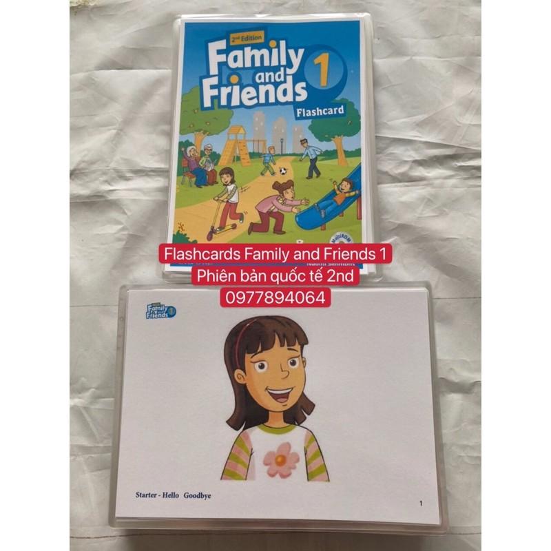 Flashcards Family and Friends 1- 2nd - thẻ 2 mặt ép plastics bền đẹp