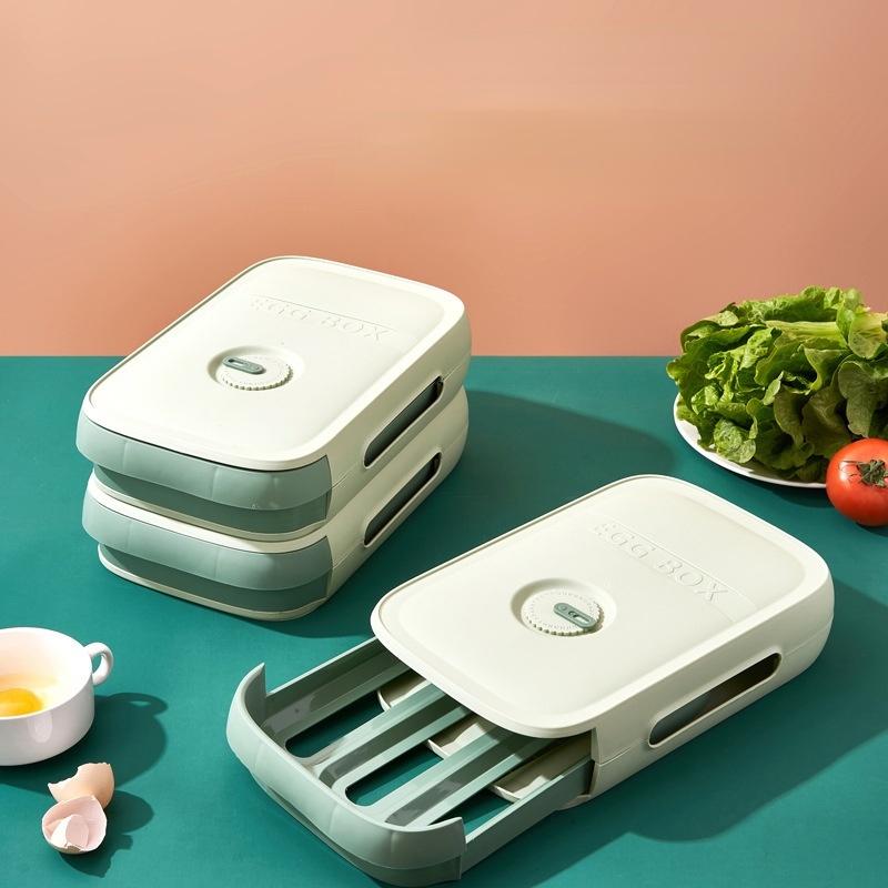 Hộp đựng trứng cuộn sáng tạo cho tủ lạnh nhà bếp