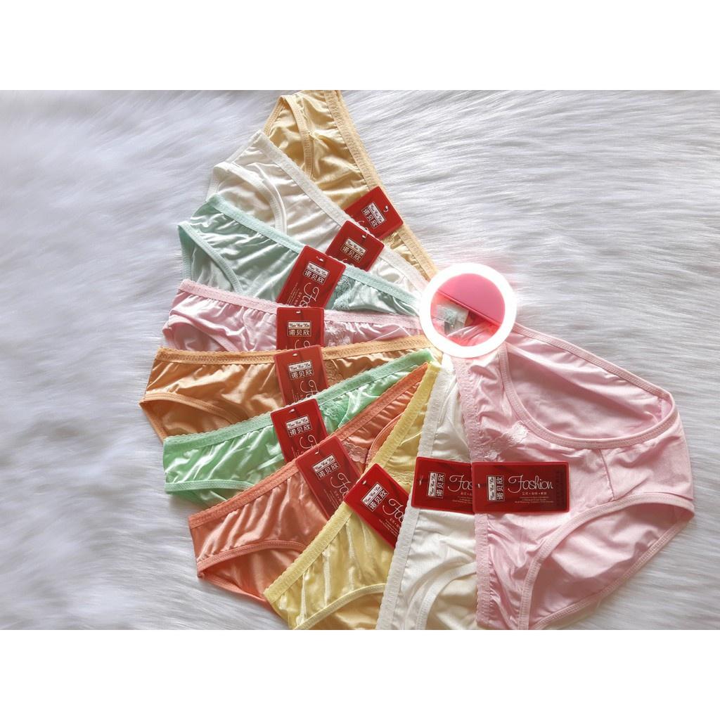 Combo 10 Quần Chíp, Quần Lót Nữ Thun Lạnh Siêu Bền Ren Chéo.