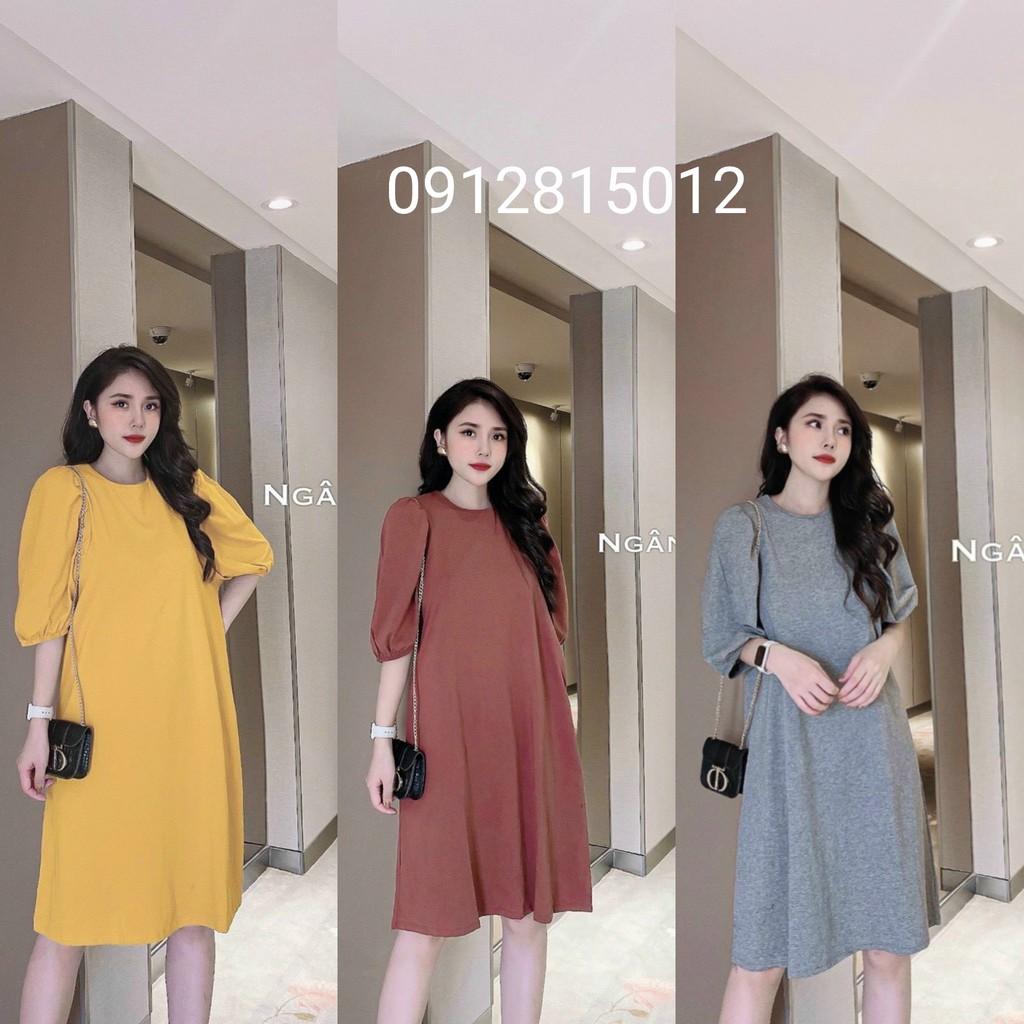 Váy bầu thời trang thiết kế lững tay chất mềm mùa hè freesize từ 45 đến 70k