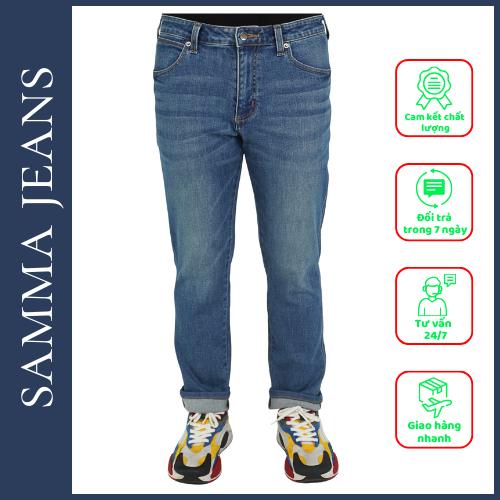 Quần Jean slim straight NAM Q9, Quần bò Nam Ôm Đứng, Chất vải co giãn Cao Cấp, Lịch Sự - thương hiệu Samma Jeans.