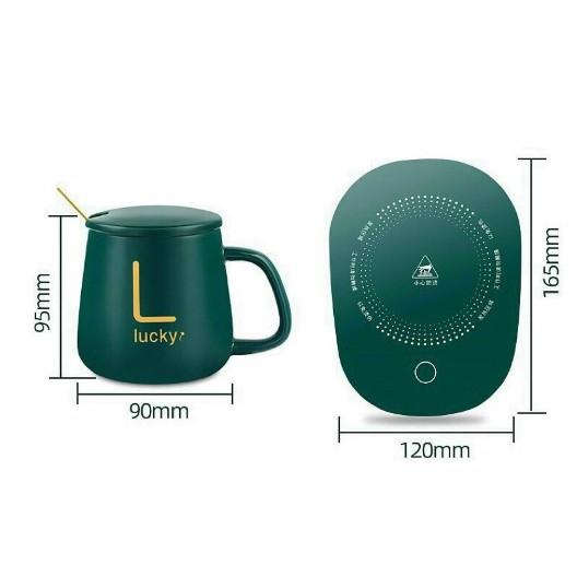 Cốc Sứ Hâm Nóng Kèm Đế Đện Thiết Kế Hiện Đại, Gọn Nhẹ, Dùng Để Hâm Sữa, Cà Phê, Hâm Trà