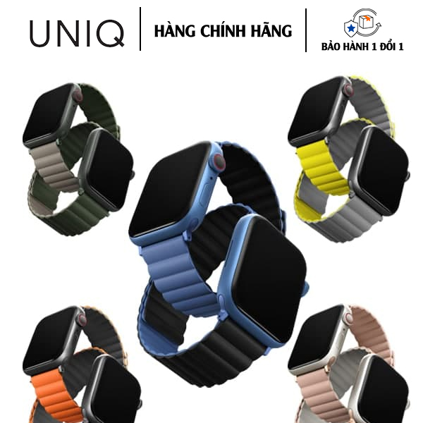 Dây Đeo Dành Cho Apple Watch 1~7/ SE UNIQ Revix Reversible Magnetic Silicone Strap (38/40/41mm) -Hàng Chính Hãng