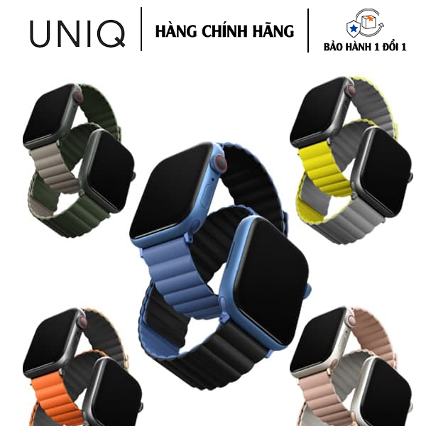 Dây Đeo Cho Apple Watch Series 1-8/SE UNIQ Airsoft Silicone Linus (45/42/44mm) màu sắc thời trang, chống thấm mồ hôi và nước - Hàng Chính Hãng