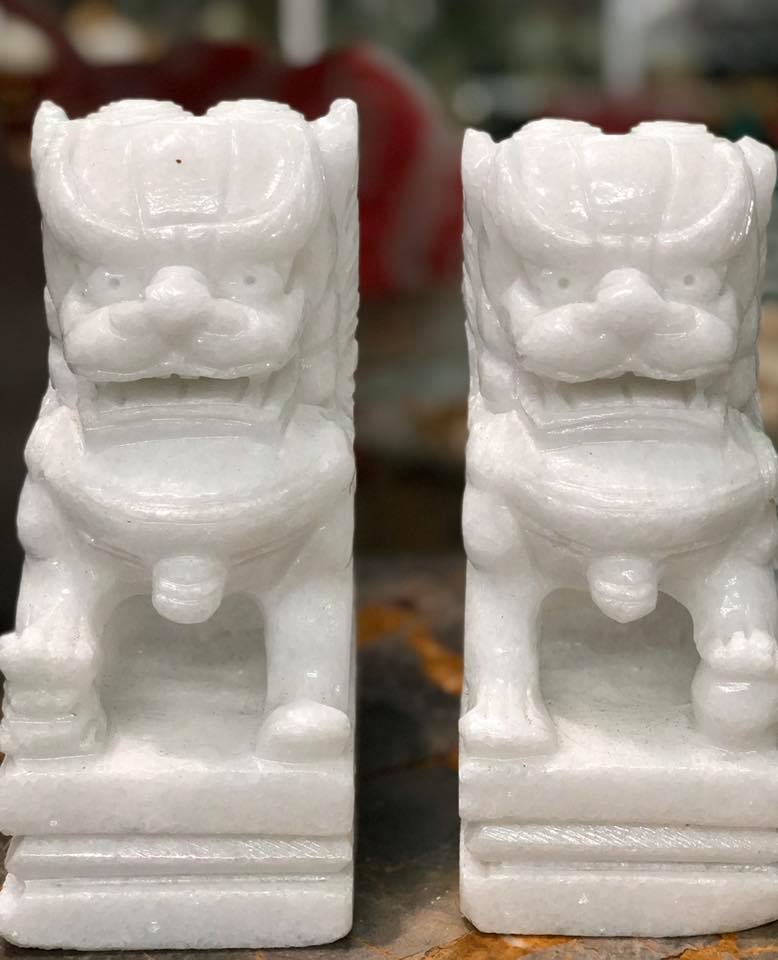 Cặp kỳ lân đá non nước kích thước 20cm