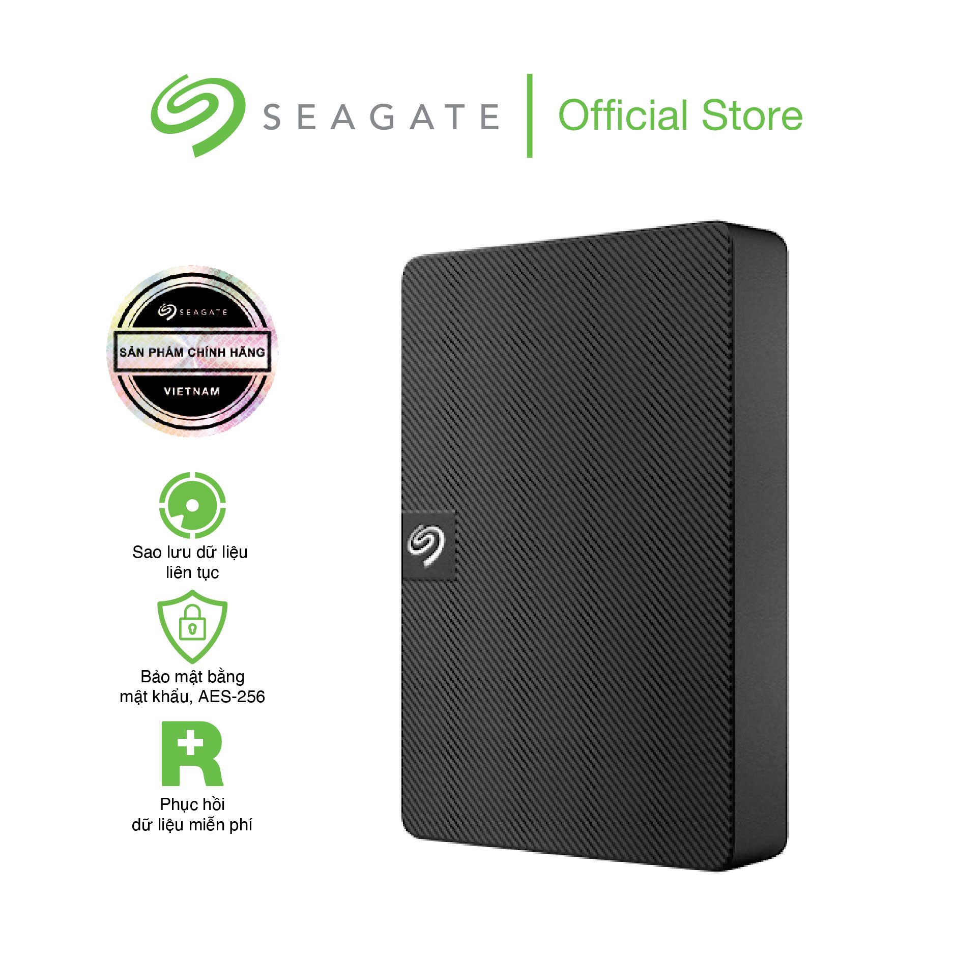 Ổ Cứng Di Động HDD Seagate Expansion Portable 2.5" USB3.0 1TB/1.5TB/2TB/4TB/5TB + Phục Hồi Dữ liệu Rescue