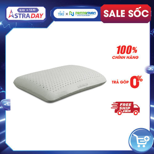 Gối Cao Su Liên Á Oval Grey  kích thước 45x65x12cm