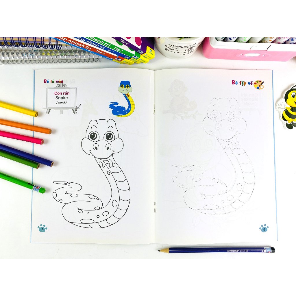 Sách - Bộ 12 cuốn Bé tập làm họa sĩ - Bé tô màu - ndbooks