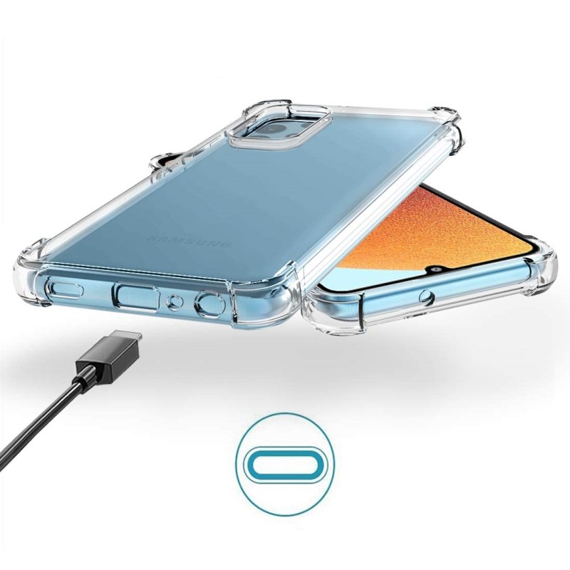 Ốp lưng cho Samsung A32 trong suốt chống sốc phát sáng khi bật led