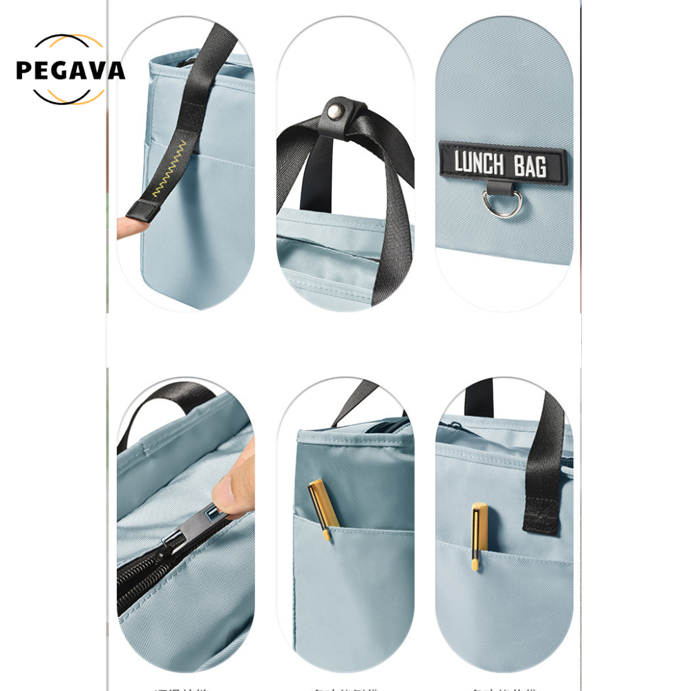 Túi Đựng Hộp Cơm Giữ Nhiệt PEGAVA Hộp Đựng Cơm Văn Phòng Chống Thấm Nước Lunch Bag RH254