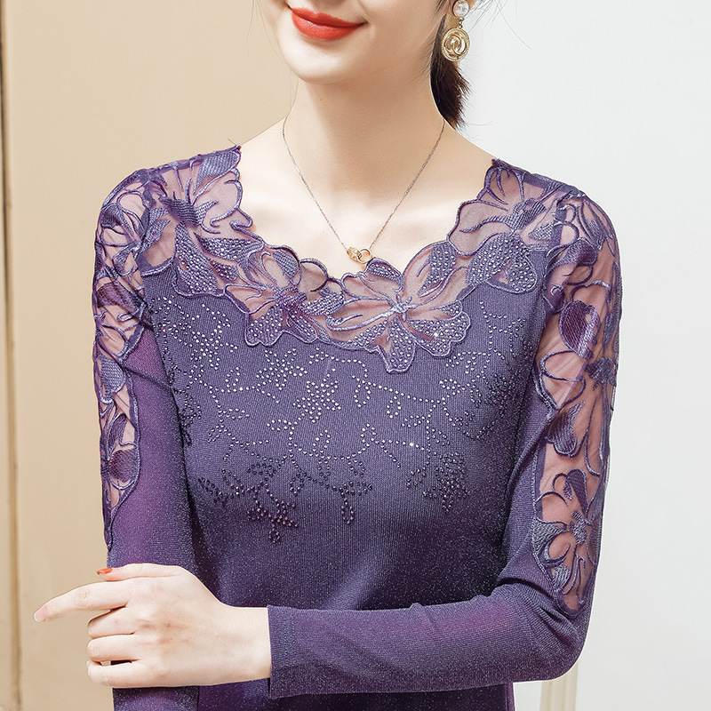 Áo Thun Nữ Phối Ren Quyến Rũ SM115- Hàng Quảng Châu Cao Cấp