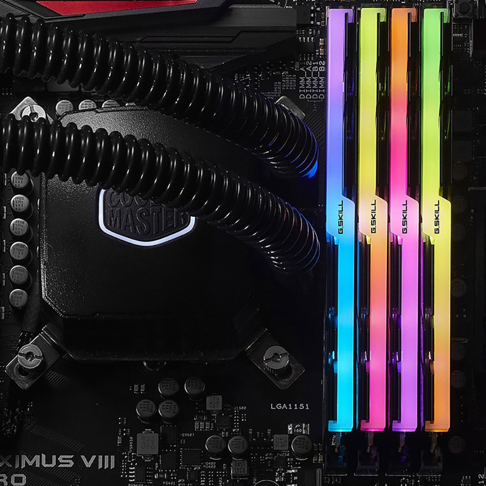 Ram PC G.SKILL Trident Z full length RGB DDR4 Kit 16GB Bus 3000 Black CL16 XMP F4-3000C16D-16GTZR - Hàng Chính Hãng