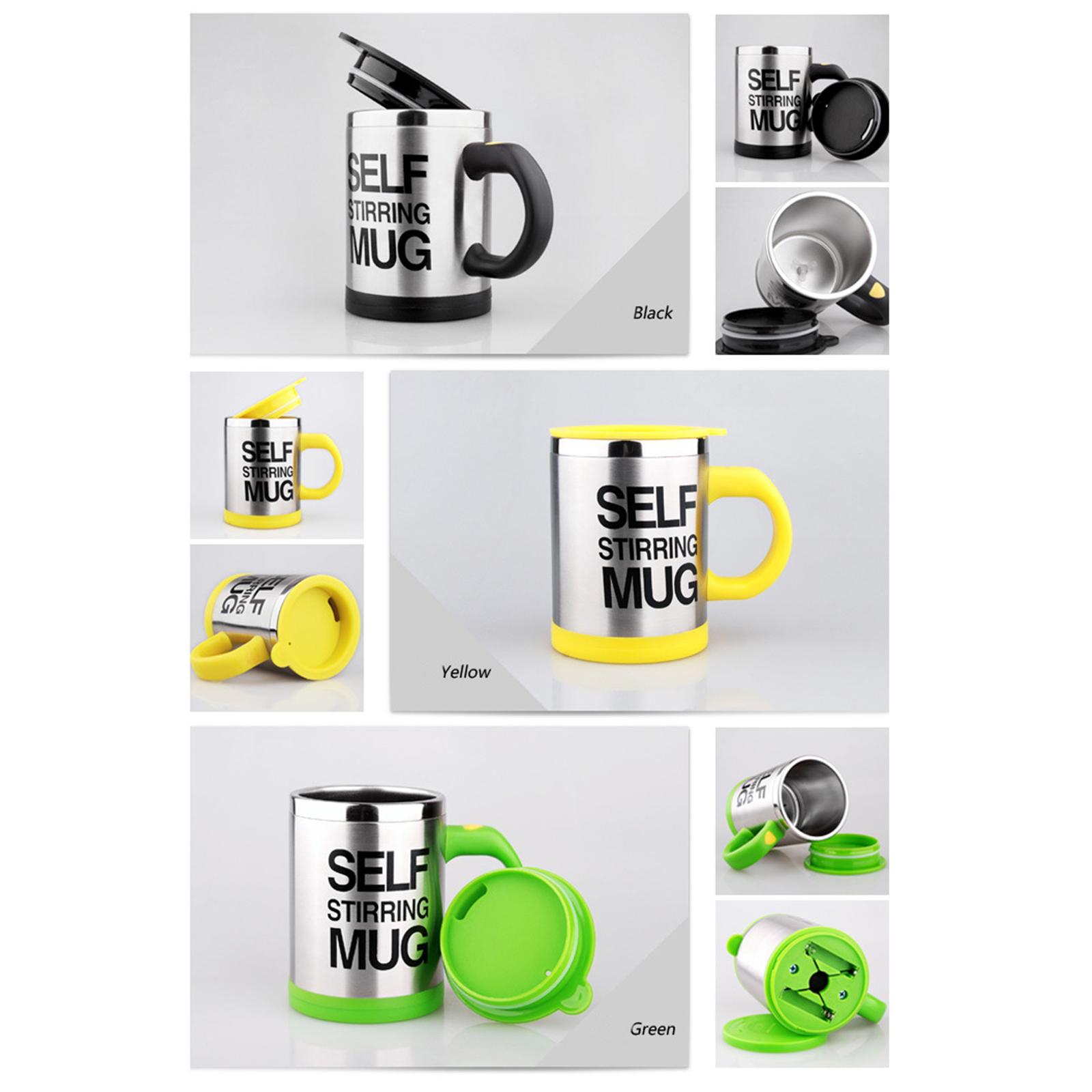 Cốc Tự Khuấy Có Nắp Bằng Điện Bằng Chất Liệu Thép Không Gỉ 400Ml Self Stirring Mug