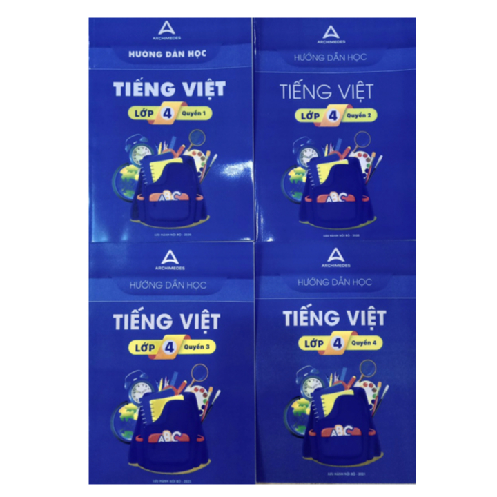 Sách - Combo 4 cuốn Hướng dẫn học tiếng việt lớp 4