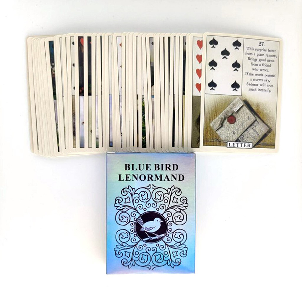 Bài Lenormand Blue Bird Óng Ánh Tặng Đá Thanh Tẩy