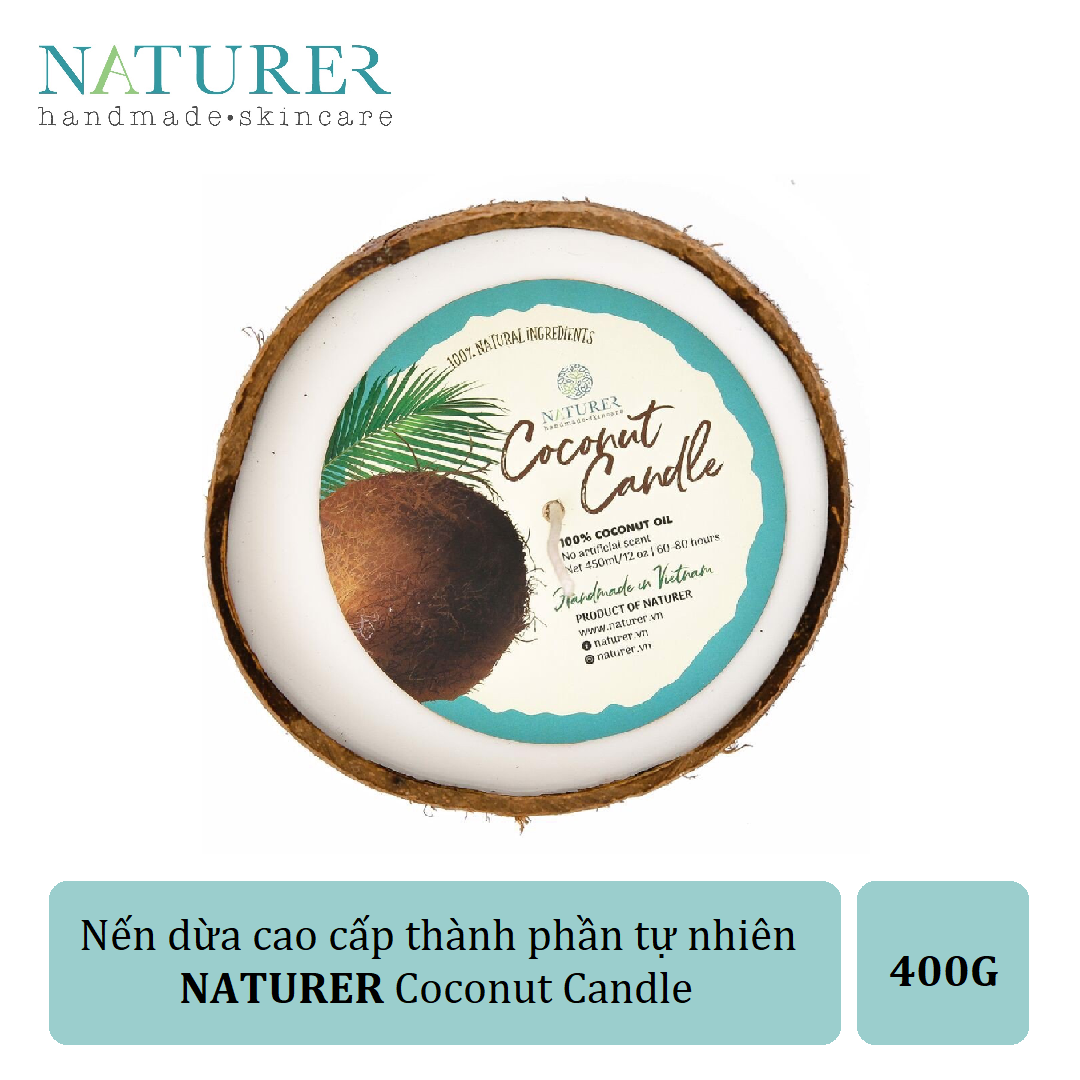 Nến dừa cao cấp thành phần tự nhiên  Coconut Candle 400g